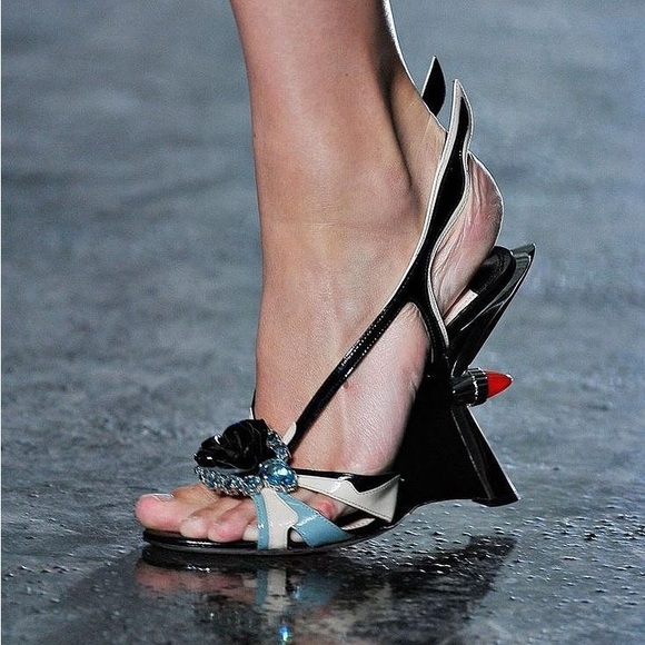 Prada Shoes - Like new Prada Cadillac Rod Heels Hot Rod Flame 37
